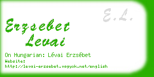 erzsebet levai business card