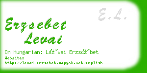 erzsebet levai business card